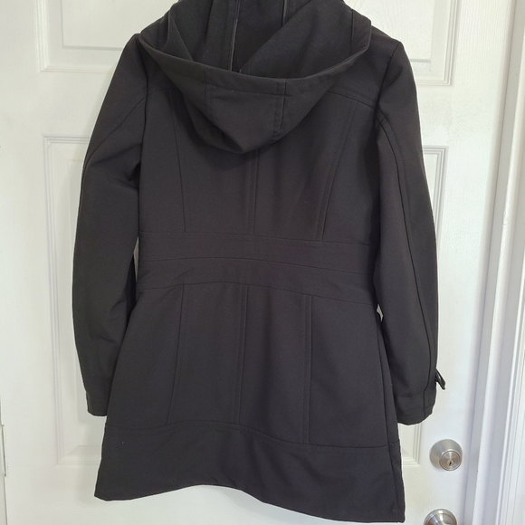 Kenneth Cole Reaction Woman's Hooded Coat, Size: XS Color: Black - Picture 15 of 16